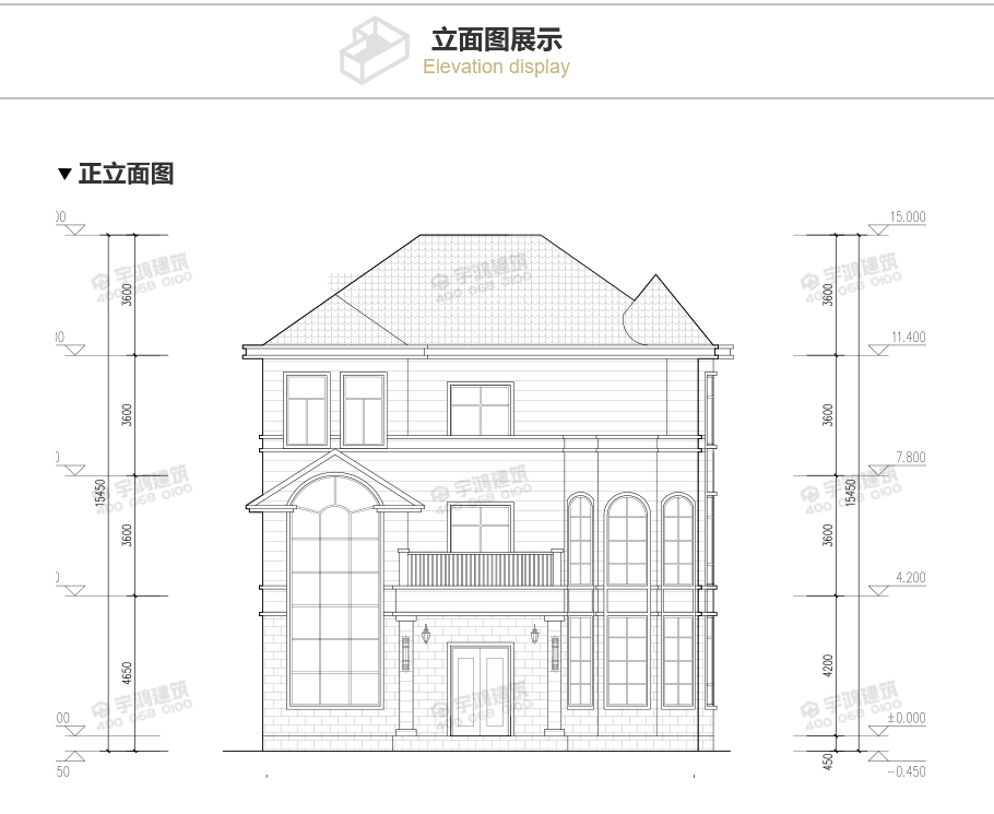 175平新款帶堂屋三層小洋樓設(shè)計(jì)圖紙及效果圖