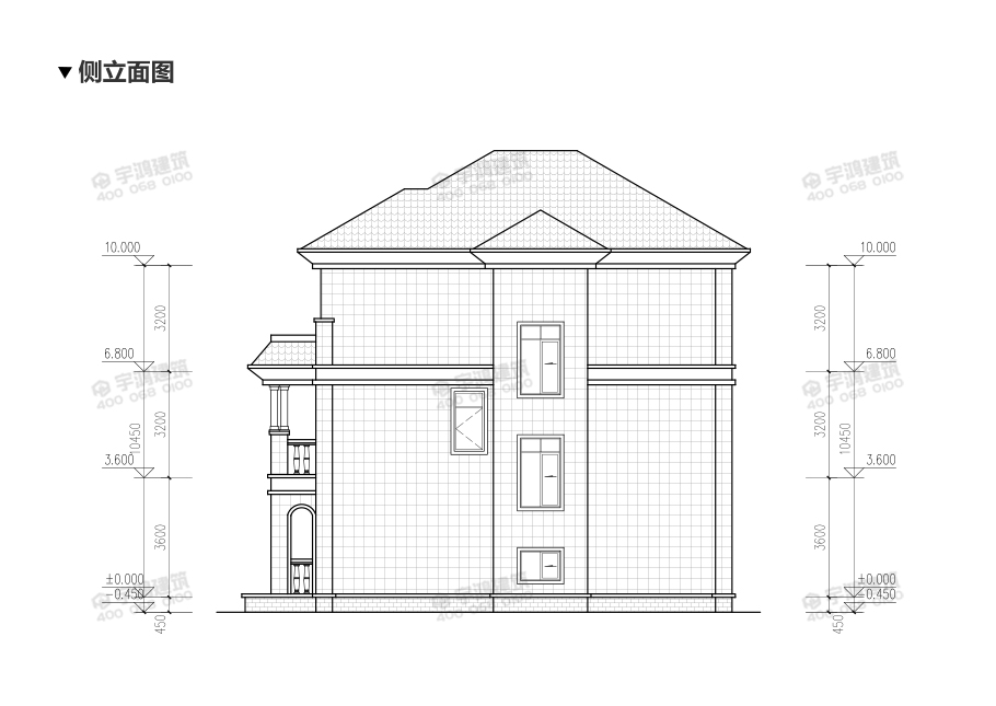 170平帶地下室新農(nóng)村三層自建房設計圖紙