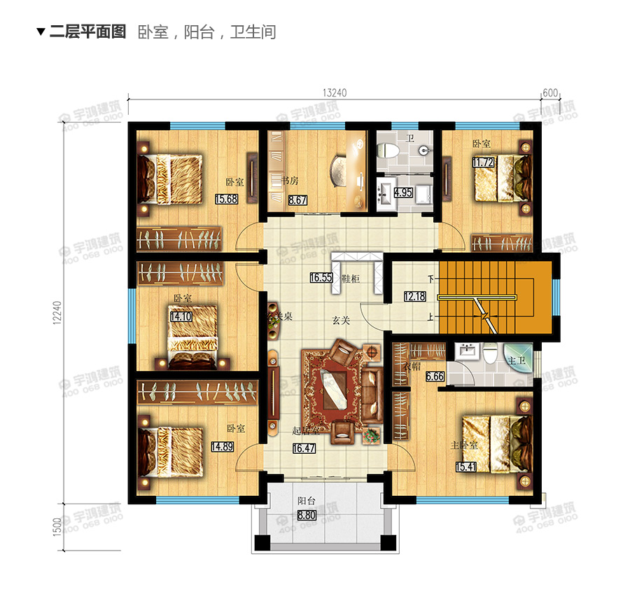 170平帶地下室新農(nóng)村三層自建房設計圖紙