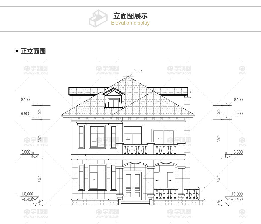 90平帶地下室歐式農村別墅設計圖，造價20萬還帶閣樓