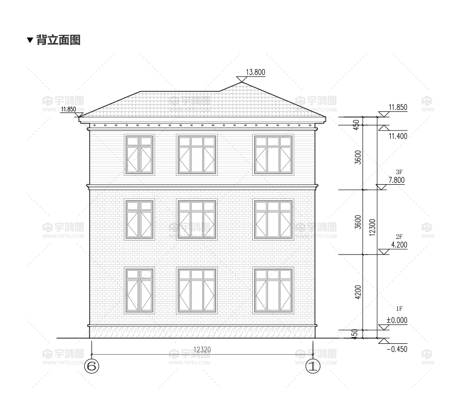 112平漂亮實用鄉村別墅設計圖紙及效果圖，框架結構