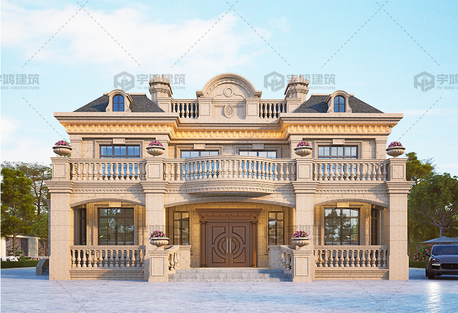 開間18.24米的二層歐式別墅全套圖紙