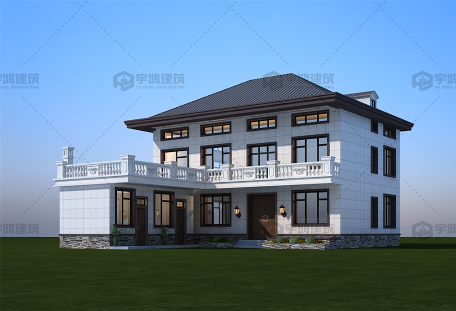 新中式二層別墅占地221.35平方全套圖紙