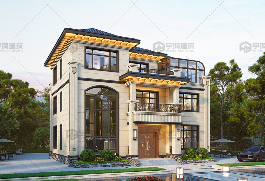 14.16x11.86米的三層歐式別墅全套圖紙 14.16x11.86米的三層歐式別墅全套圖紙